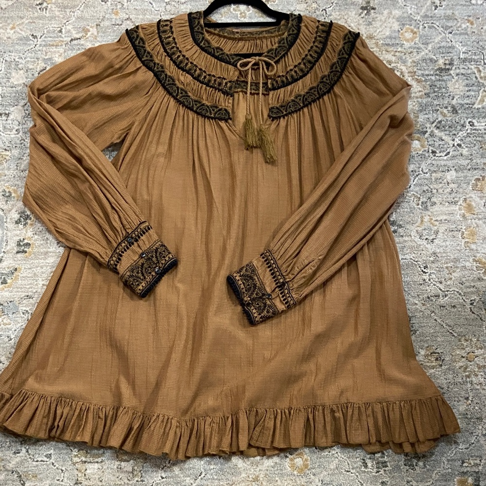 Free People Erin Embroidered Mini Dress